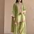 Green mal chanderi cotton party wear embroidery farshi salwar suit set