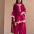 Dark rani pink mal chanderi cotton party wear embroidery farshi salwar suit set