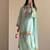 Electric blue mal chanderi cotton party wear embroidery farshi salwar suit set