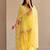 Yellow mal chanderi cotton party wear embroidery farshi salwar suit set
