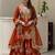 Brown heavy natural silk party wear embroidery suit set