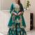 Green heavy natural silk party wear embroidery suit set