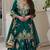Green heavy natural silk party wear embroidery suit set