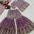 Lavender heavy fandy silk party wear embroidery sharara suit set