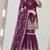 Wine heavy fandy silk party wear embroidery sharara suit set