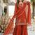 Brown heavy faux georgette party wear embroidery suit set