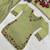 Green mal chanderi cotton party wear embroidery farshi salwar suit set