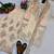 Cream heavy natural silk party wear embroidery suit set