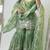 Green heavy fandy silk party wear embroidery sharara suit set