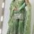 Green heavy fandy silk party wear embroidery sharara suit set
