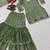 Green heavy fandy silk party wear embroidery sharara suit set