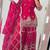 Pink heavy fandy silk party wear embroidery sharara suit set