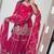 Pink heavy fandy silk party wear embroidery sharara suit set