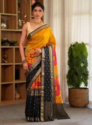 nithya mysore digital crepe silk blend handloom saree 1