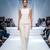 White embroidered semi silk crepe co ord set