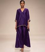 Purple embroidered nysha silk co ord set