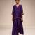 Purple embroidered nysha silk co ord set