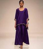 Purple embroidered nysha silk co ord set