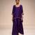 Purple embroidered nysha silk co ord set