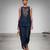 Dark blue embroidered nysha silk co ord set
