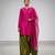 Pink and olive green embroidered nysha silk kurta set