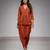 Rust orange dupion silk co ord set
