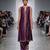 Purple embroidered dupion silk long kurta and pant set