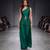Green embroidered dupion silk co ord set