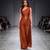 Rust orange embroidered dupion silk co ord set