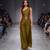 Olive green embroidered dupion silk co ord set