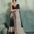 Black printed with jari border linan saree with blouse