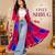 Pink color printed long shrug for navratri - Full stitched free size