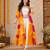 Mustard color printed long shrug for navratri - Full stitched free size