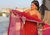 Women’s Flared Lehenga Set With Orange Embroidered Top & Dupatta
