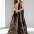 NAVY BLUE SEQUINS & EMBROIDERED VELVET FESTIVAL LEHENGA CHOLI SET FOR WOMEN'S