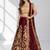 MAROON SEQUINS & EMBROIDERED VELVET FESTIVAL LEHENGA CHOLI SET FOR WOMEN'S