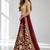MAROON SEQUINS & EMBROIDERED VELVET FESTIVAL LEHENGA CHOLI SET FOR WOMEN'S