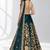 TURQUOISE SEQUINS & EMBROIDERED VELVET FESTIVAL LEHENGA CHOLI SET FOR WOMEN'S