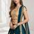 TURQUOISE SEQUINS & EMBROIDERED VELVET FESTIVAL LEHENGA CHOLI SET FOR WOMEN'S