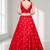 RED MIRROR & EMBROIDERED ART SILK FESTIVAL LEHENGA CHOLI SET FOR WOMEN'S