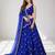LIGHT BLUE MIRROR & EMBROIDERED ART SILK FESTIVAL LEHENGA CHOLI SET FOR WOMEN'S