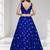 LIGHT BLUE MIRROR & EMBROIDERED ART SILK FESTIVAL LEHENGA CHOLI SET FOR WOMEN'S