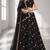 BLACK MIRROR & EMBROIDERED ART SILK FESTIVAL LEHENGA CHOLI SET FOR WOMEN'S