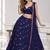 NAVY BLUE MIRROR & EMBROIDERED ART SILK FESTIVAL LEHENGA CHOLI SET FOR WOMEN'S