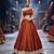 Rust Orange Embroidered Assam Satin Lehenga Set