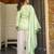 Women's khadi cotton straight light green farsi salwar set with dupatta