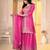 Pink chinon silk party embroidery wear sharara suit set