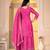 Pink chinon silk party embroidery wear sharara suit set