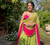 Women’s Flared Lehenga Set With Rani Pink Embroidered Top & Dupatta