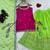 Women’s Flared Lehenga Set With Rani Pink Embroidered Top & Dupatta